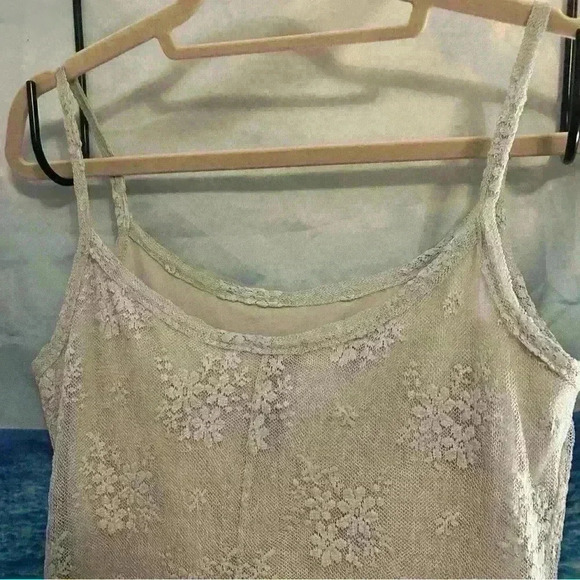 Lace Topper Brand Off-White Light Gray Floral Short Dress - Picture 10 of 10